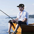Miniatyrbild 7 av 11: Mode smart högtalare solhatt Bärbar musikspelare solhatt för fiske löpning Black