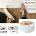Miniatyrbild 3 av 8: 3D-Blommig Tapet Kant Skum Väggtrim Självhäftande Bakgrundsgränser Väggdekor för Hem, Kontor, Hotell Beige 2.3M*80mm*6mm