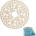 Miniatyrbild 1 av 10: 2 ST Träplattor för stickning Virkad vävd korgpåse Botten/ Cap Vävning Craft Shaper med hål för DIY 9