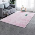 Miniatyrbild 1 av 10: Soft Area Matta Fluffy Rug Tie-dye Gradient Shaggy Matta För sovrum Vardagsrum Heminredning Light Red 50*80CM