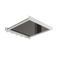 Miniatyrbild 1 av 9: Infällbar utdragbar kläder Mesh Stor kapacitet Sparar utrymme Klädställ för balkong White Short