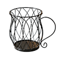 Miniatyrbild 1 av 7: Snygg metall kaffekapsulhållare enkel slitstark snacksorganisatör för diskbänk Black