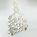 Miniatyrbild 3 av 11: Chokladgodisställ i trä Julsocker Adventskalender Julfigurer Formade chokladdisplayställ Säsongsinredning D
