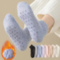 Miniatyrbild 2 av 6: Fuzzy ankelstrumpor för damer med halkfri prick, hög elastisk ventilerande strumpa för kallt väder Blue