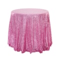 Miniatyrbild 1 av 9: Mode paljetter bordsduk glitter glittrande tyg runt cover Multifunktionella dukar Pink