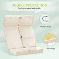 Miniatyrbild 7 av 9: Daily Medicine Organizer 7 fack Bärbar tablettfodral Case Medicin Organizer Vikbar design tablettlåda White