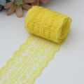 Miniatyrbild 8 av 10: 10 m spetsbandsrulle 4,5 cm bred icke-elastisk färgglad spets DIY broderi dekoration för sömnad inslagning bröllop Black