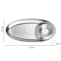 Miniatyrbild 10 av 10: Såsrätter i rostfritt stål för kök Restaurang Sushi doppskål Mini krydda aptitretare med fack Silver Small Egg Shaped Seasoning Dish