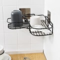 Miniatyrbild 1 av 11: Triangulär vägg Hörnställ Badrum Kök Dusch Caddy Hylla Organizer Punch Free Hållare