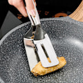 Miniatyrbild 9 av 10: Rostfritt stål grillklämma biffklämma fiskgripare för ägg BBQ köksutrustning Silver