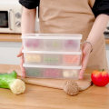 Miniatyrbild 5 av 11: Transparent case 3-Grids Kylskåp Matförvaringsbehållare 3 Compartments With Lid For Draining