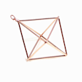 Miniatyrbild 1 av 10: Enkelt Mini Iron Flower Stand Suckulent Blomsterhylla Blomkruka För Desktop Balkong Dekoration Copper Red With Ring