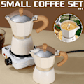 Miniatyrbild 3 av 9: V-formad pip Moka Pot Högtrycksutvinning Kaffekannor för kök White