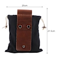 Miniatyrbild 5 av 5: Hopfällbar Canvas-bältesväska för vandring Bärbar hopfällbar foderpåse Fanny Pack Utomhus handsfree fruktplockningsväska Black