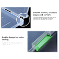 Miniatyrbild 10 av 11: A4/A5 Transparent förvaringslåda Bärbar organizer Green Large A4