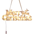 Miniatyrbild 5 av 10: Merry Christmas Letters LED-lampor 45cm Hängrep Drivs av Knapp Batteri För Julfest Födelsedag Heminredning Warm White Built-in Button Battery
