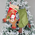Miniatyrbild 9 av 10: Stora julstrumpor Älgform dekorativa strumpor Julgranshänge Xmas Heminredning A
