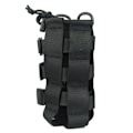 Miniatyrbild 8 av 10: Multifunktionell vattenflaskhållare påse Justerbar vattenkokare med dubbla fatspännen utomhus Black With Shoulder Strap