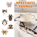Miniatyrbild 3 av 9: Söt julglasögonhållare Trädjur Glasögonställ Rustikt solglasögonställ Kitty