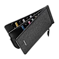 Miniatyrbild 3 av 8: Multifunktionell lång plånbok Multi-fack korthållare plånbok med 26 fack Bifold PU blockerande plånbok för mobiltelefon kvinnor män Red