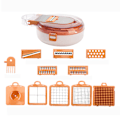 Miniatyrbild 1 av 8: 9-i-1 kök Grönsaksskärare Bärbar äggvita separeringsbräda för inomhus Orange