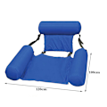 Miniatyrbild 7 av 7: Inflation Simstol Soffa Flytbar Multipurpose Vatten Hängmatta Ryggstöd för utomhuspool Light Blue