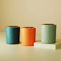 Miniatyrbild 5 av 11: Creative Mini Desktop papperskorg Multipurpose kompakt soptunna för kontor Orange
