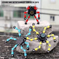 Miniatyrbild 2 av 6: Transformerbar Mecha Chain Fingertop Spinners Toy Anti Pressure Avslappnande Baubles Leksak För Barn Pojke Flicka Vuxen Red
