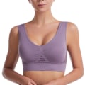 Miniatyrbild 3 av 11: Hollow Sports BH For Women Hudvänliga Bekväma underkläder för inomhusträning Cameo Purple M