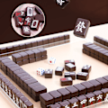 Miniatyrbild 6 av 8: Liten bärbar mahjong för fest Fallbeständig brädspelsleksak för sovsal/hushåll Red