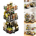 Miniatyrbild 2 av 10: 360° roterande förvaringsställ Används i alla rum i huset Bordsförvaringshållare Kök Sovrum Kosmetiktillbehör 3 Layers Round