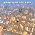 Miniatyrbild 3 av 9: Akryl Seashell Display Box med magneter Slitstark sjöstjärnor Trinket case för pärlspik 36 Grid