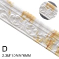 Miniatyrbild 7 av 8: 3D-Blommig Tapet Kant Skum Väggtrim Självhäftande Bakgrundsgränser Väggdekor för Hem, Kontor, Hotell Marble 2.3M*80mm*6mm