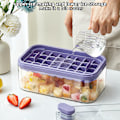 Miniatyrbild 6 av 9: Silikonisbox Gör-det-själv-iskuber Form Press-typ iskubbricka för hemmet Purple 32 Grids
