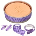 Miniatyrbild 4 av 8: 1/2 st Återanvändbara Bake-Even Cake Strip Mjuk absorberande kakform Fukta remsor för runda bakformar Blue