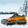 Miniatyrbild 2 av 8: Isbroddar i rostfritt stål med 19 tänder för snö och is, kraftiga halkskydd för skor, utomhusutrustning för vandring och promenader black XL