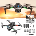 Miniatyrbild 4 av 11: Vikbar trippelkamera antenn-drönare 360° Rollover Quadcopters kameraleksaker för inomhus utomhus Carbon 6K 1B