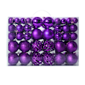 Miniatyrbild 9 av 10: 100 st Julgran Mini splittersäkra prydnader bollar semester tillbehör för juldekorationer Purple