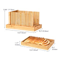 Miniatyrbild 9 av 10: Hopfällbara brödskärare för bambu Snabba rostat bröd Skärguide Kökstillbehör A