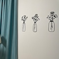 Miniatyrbild 4 av 10: Metall väggkonstdekoration lätt blomma i kruka kreativ prydnad för vardagsrum kök sovrum Narrow Vase