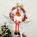 Miniatyrbild 6 av 10: Konstgjord julkrans Färgglad vacker väggfönsterdörrkrans för ytterdörrsfestdekor Elk L