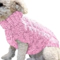Miniatyrbild 9 av 11: Enkel varm katt hundtröja turtleneck stickad husdjurskostym höst vinterkläder Gray M