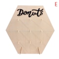 Miniatyrbild 1 av 8: HITN Donuts Väggställ Dessert Tårta Display Rack Bröllopsfödelsedagsfest Dekor E