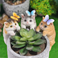 Miniatyrbild 4 av 7: Söt katt miniatyrprydnader Hem Fairy Trädgårdstillbehör för minilandskap Bs38017