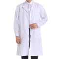 Miniatyrbild 2 av 2: Vit labbrock Doktor Sjukhus Forskarskola Fynddräkt för studenter Vuxna 2XL