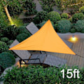 Miniatyrbild 1 av 10: UV-skydd Skyddstak Utomhusskydd Triangulär Regntät Soltält Orange 15ft*15ft*15ft