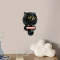Miniatyrbild 3 av 9: Mode Blinkande uggla-formad krok Multifunktionella snygga nyckelringar Krok för hemmet Black