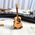 Miniatyrbild 3 av 6: Trägitarrplockfodral Söt gitarrform Akustisk gitarrplocklåda för gitarrstandardplock C