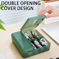 Miniatyrbild 7 av 9: Desktop Data Cable Organizer Box Multi-purpose Slitstark kabelbox för hem i sovrummet Straps 10pcs