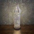 Miniatyrbild 7 av 11: Marocko Vit Ihålig LED Hängljus Retro Smidesjärn Vindlykta För Hem Small